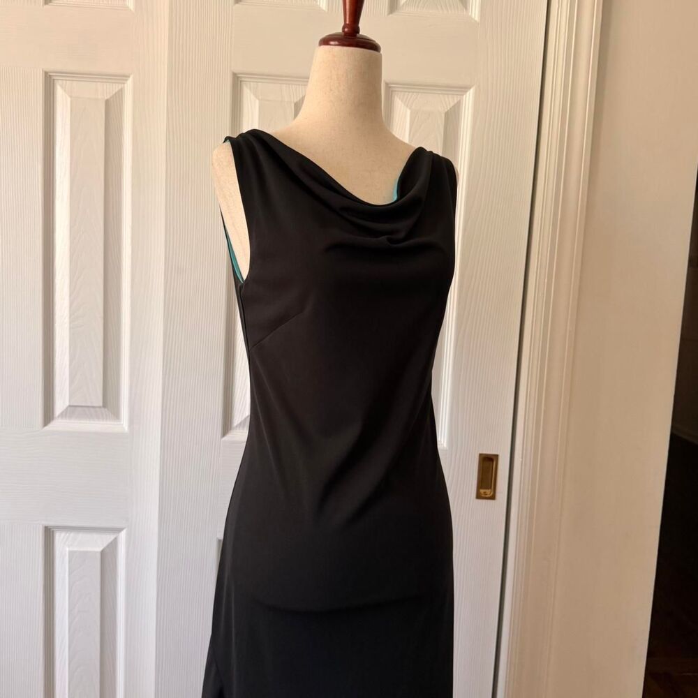 Express Black Midi Cowl Neckline Size 5/6 Formal Dress